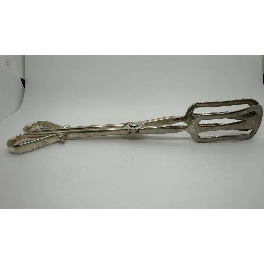 Vintage Silverplate Scissor Serving Tongs Salad Italy Flatware 1pc